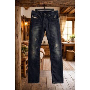 Diesel Men’s Tess Jeans W29 L34 Italy 2004 Vintage Distressed Button Fly Dark